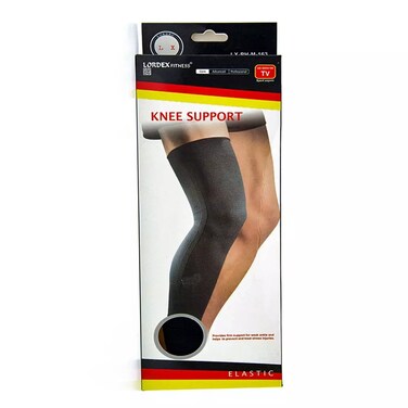 Lordex Fitness Knee Support Elastic- Black (LX-163)