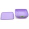 Sempathy Shallow Square Bowl with Lid, Purple Color Bowl, Capacity- 2.28Ltr