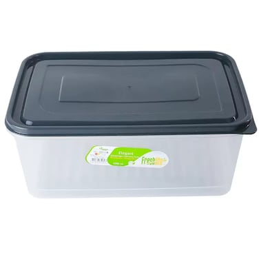 Freshlife Elegant Rectangular Storage Box and Container with Lid Gray-500ml