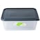 Freshlife Elegant Rectangular Storage Box and Container with Lid Gray-500ml