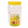 Sunpet Plastic Round Food Container Transparent with Yellow Cover, Capacity 1500ml