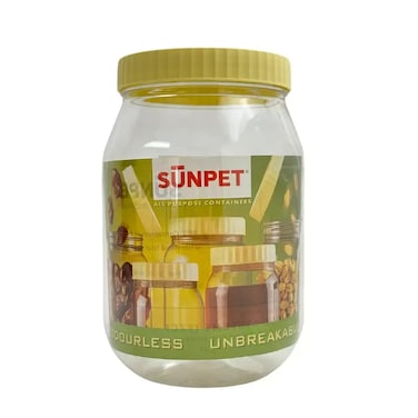 Sunpet Multipurpose Large Size Top Yellow Plastic Large Food Storage Container- 3000ml