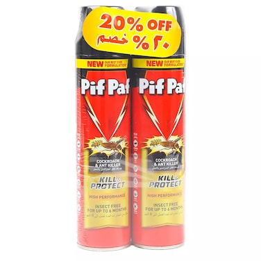 Pif Paf Cockroach and Ant Killer Spray - 2X400ml