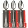 Kovar Elegant Stainless Steel Gray Table Spoon With Patterned Handle- 3Pcs