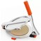 Raj Stainless Steel Manual Hand Press Poori Roti Maker With Handle- Orange And Silver