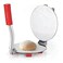 Raj Stainless Steel Manual Hand Press Poori Roti Maker With Handle- Orange And Silver