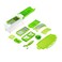 Stainless Steel One Step Precision Cutting Fruits And Vegetable Cutter- Green