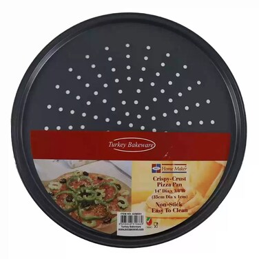 Home Maker Avci Non-Stick Easy To Clean-Round Shape Crispy Crust Pizza Pan-35Cm