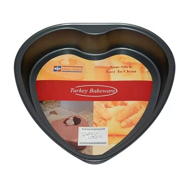 Home Maker Heart Shaped Baking Tray- Black