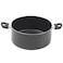 Casserole Aluminum 2 Layer Non-Stick Pan Glass Lid, Black 28Cm