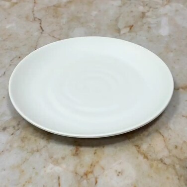 Dynasty Melamine Italy Designed 7.5 Inch Matt Finish Platter- White