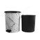 Marble Design Plastic Garbage Can Reusable Round Waste Container- 8Ltr