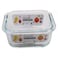 Airtight Glass Container, Food Storage Containers with Snap Locking Lids- 370ml