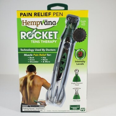 Hempvana Rocket Tens Therapy Pain Relief Pen - Silver/Green