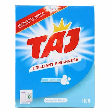 Taj Brilliant Freshness, Original Concentrated Detergent Powder- 110gms