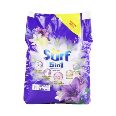 Surf 5in1 Lavender Freshness Semi-Automatic Detergent Powder- 2.4Kg
