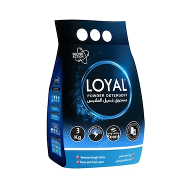 Loyal Powder Detergent with Long-Lasting Scent and Enzyme Action- 3Kg