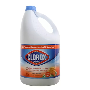 Liquid Bleach With Orange Scent, Kills 99.9 percent Of Viruses And Bacteria- 3.78Ltr