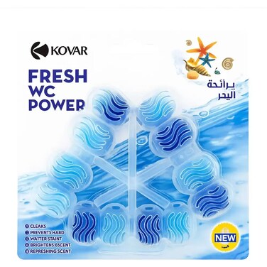 Kovar Sea Scented Toilet Rim Block Cleaner In Square Shape For Clean And Refreshing Scent