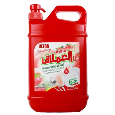 Al Emlaq Dishwashing Liquid, Ultra Strawberry With Double Force- 1800ml