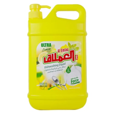 Al Emlaq Dishwashing Liquid, Ultra Lemon With Double Force- 1800ml