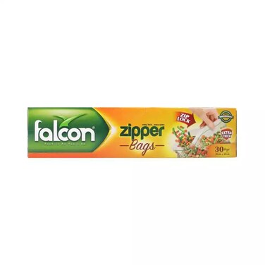 Falcon Zipper Freezer Bags Easy Lock Easy Open Oxo Biodegradable- 30X40 Cm- 30 Bags