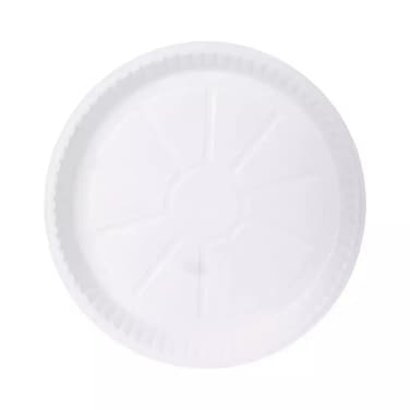 Falcon Disposable Round Plastic Food Serving Plates 22 Cm Size- 25 Pieces