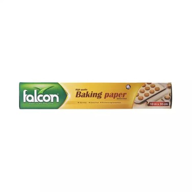 Falcon Baking Paper Non Sticky Grease Proof Paper Roll- 10M X 30Cm