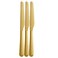 Kovar Gold Plated Stainless Steel Dinner Knife In Glossy Plain Texture- 3Pcs