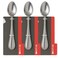 Kovar Elegant Stainless Steel Gray Coffee Spoon With Patterned Handle- 3Pcs
