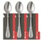 Kovar Elegant Stainless Steel Gray Tea Spoon With Patterned Handle- 3Pcs