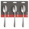 Kovar Elegant Stainless Steel Gray Tea Spoon Plain Design Small Size- 3Pcs