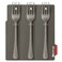 Kovar Stainless Steel Gray Electroplated Dinner Fork Set With Rough Pattern Handle- 3Pcs