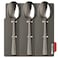 Kovar Stainless Steel Gray Table Spoon Set With Rough Pattern Handle- 3Pcs