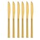 Kovar Stainless Steel Gold Plated Butter Knife Set Large Size- 6Pcs