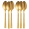 Kovar Gold Plated Stainless Steel Table Spoon Set- 6Pcs