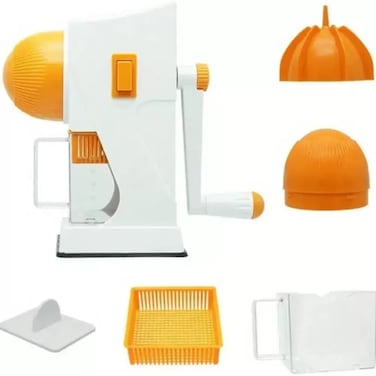 Portable Manual Hand Fruit Juicer Machines Juicer Squeezer For Citrus- Yellow And White