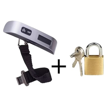 Multi-Functional Digital Luggage Scale Weight Measuring Scale With Capacity 50Kg - Black &amp; Silver