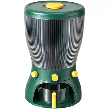 360Degree Rotating 4 In 1 Multifunctional Cereal &amp; Dry Food Dispenser- Green