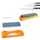Raj 2 Sided Flatten Waterstone Knife Sharpener With Anti Slip Base- Orange
