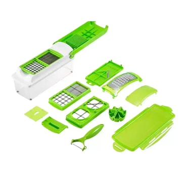 Stainless Steel One Step Precision Cutting Fruits And Vegetable Cutter- Green