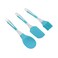 Silicone Spatula Set Heat Resistant Silicone Baking Spatulas And Oil Brush- Blue