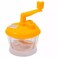 Four Bladed Knife Manual Food Chopper- Orange, Manual Machine Hand Mixer-Ideal for Kitchen Design with Stainless Blades