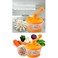 Four Bladed Knife Manual Food Chopper- Orange, Manual Machine Hand Mixer-Ideal for Kitchen Design with Stainless Blades