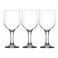 Lav Nevakar Goblet Transparent Wine Glasses Set 240CC- 3pcs