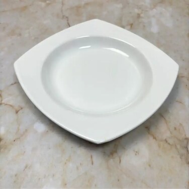 Dynasty Melamine Italy Designed 6.5 Inch Square Plate- White