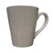Straight Line Pattern Ceramic Coffee Mug with Handle- Grey