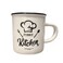White Ceramic Funny Kitchen Printed Stoneware Mug- White