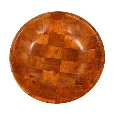 Bamboo 16 Inch Mixing Bowl With Box Design- Orange