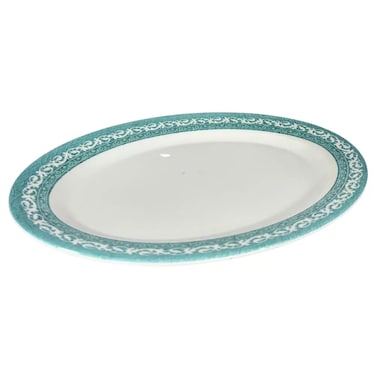 Sarvah Melamine 12.5 Inch Coring Ware Floral Designed Oval Plate- White